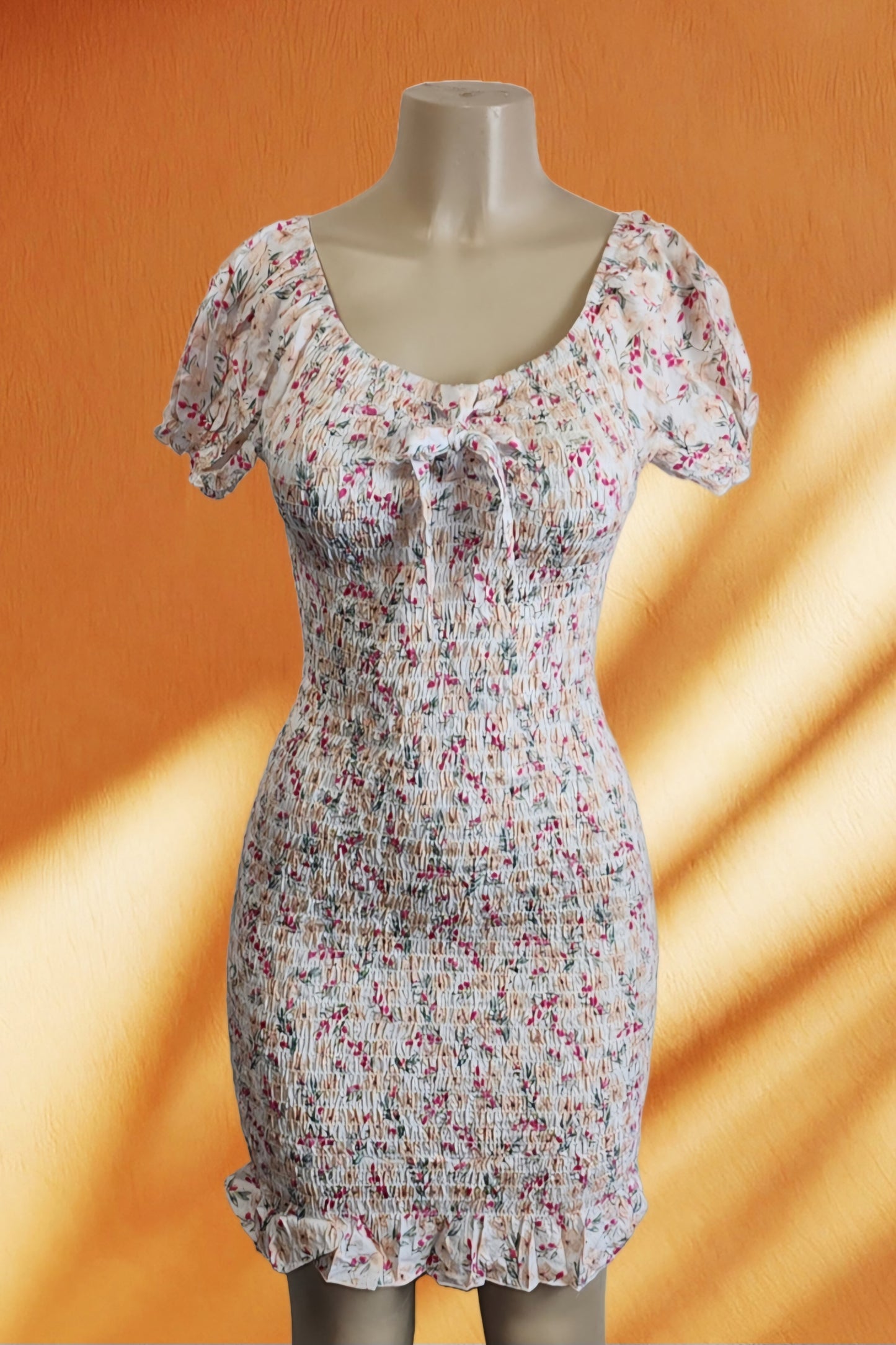 Off-the-Shoulder Ruffle Floral Dress