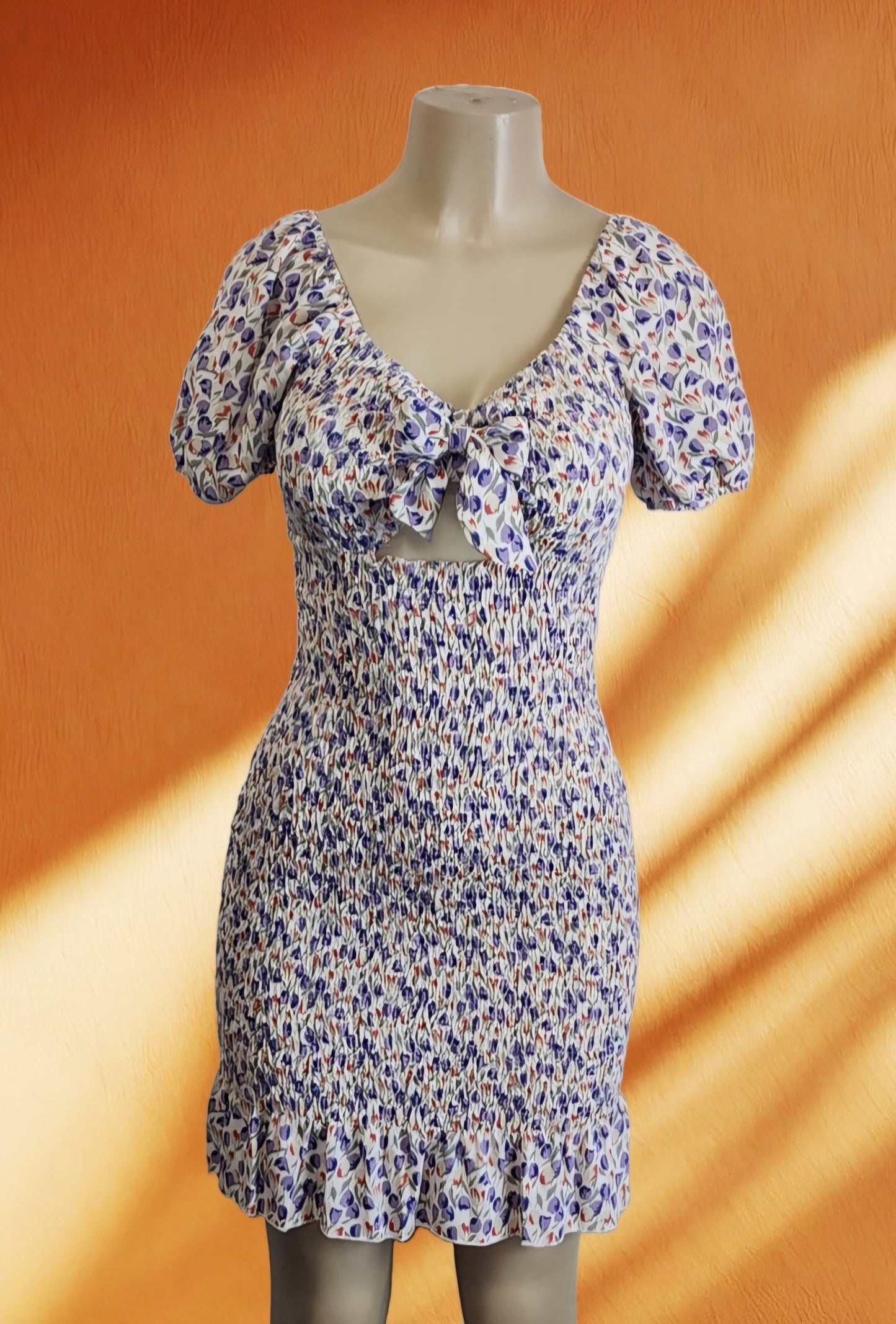 Off-the- Shoulder Ruffle Floral Dress