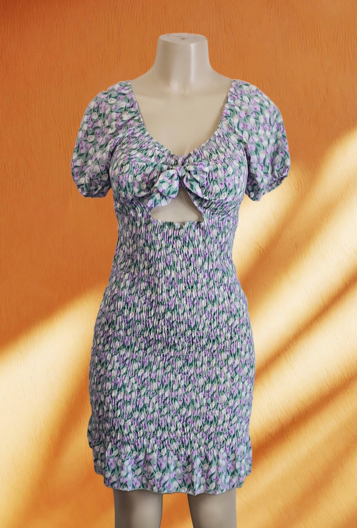 Off-the- Shoulder Ruffle Floral Dress