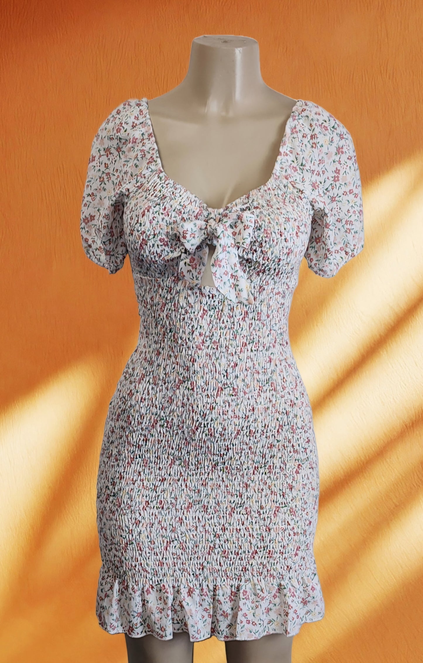 Off-the- Shoulder Ruffle Floral Dress