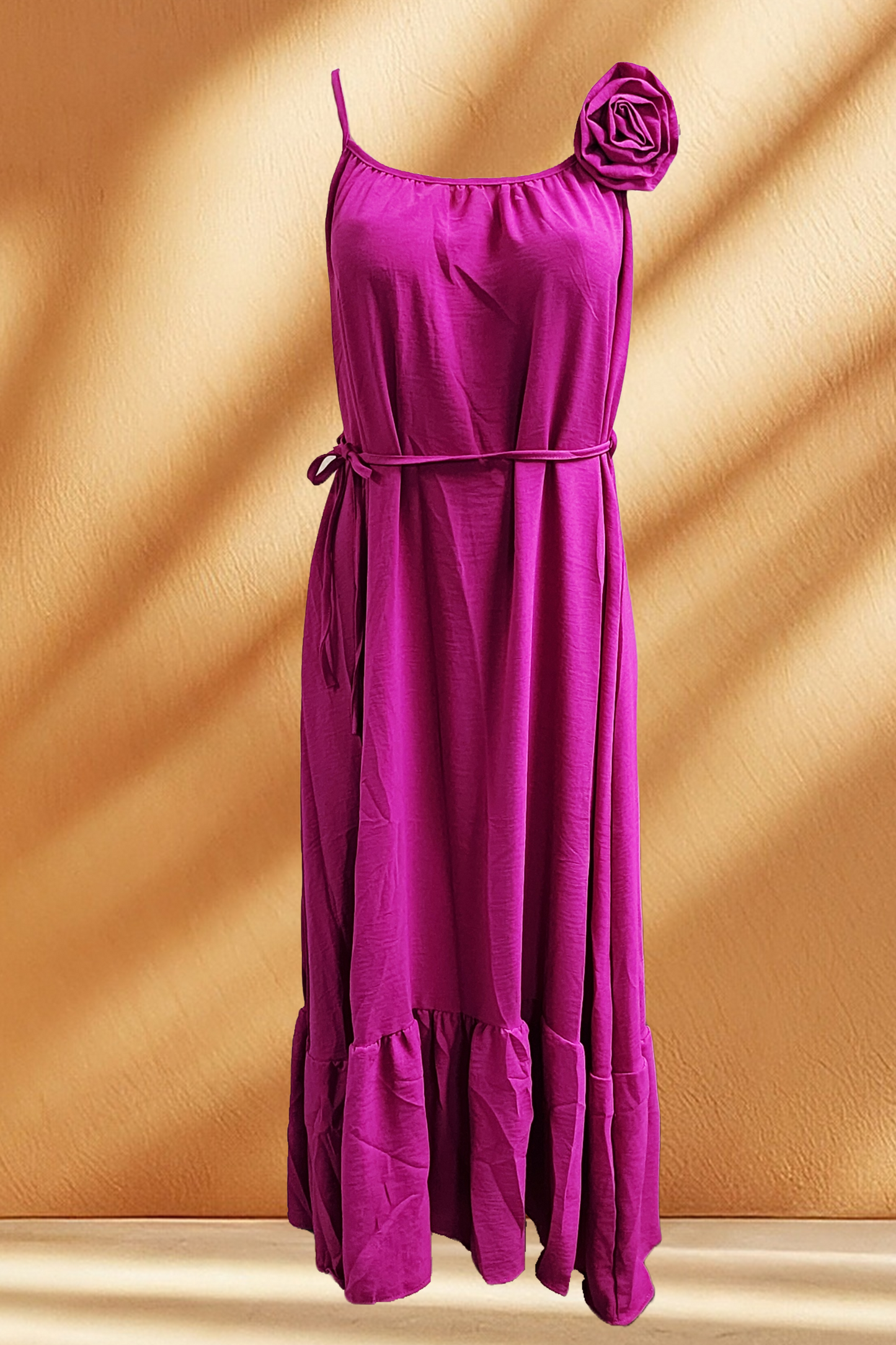 Women's Flowy Summer Spaghetti Strap Maxi Loose Dress