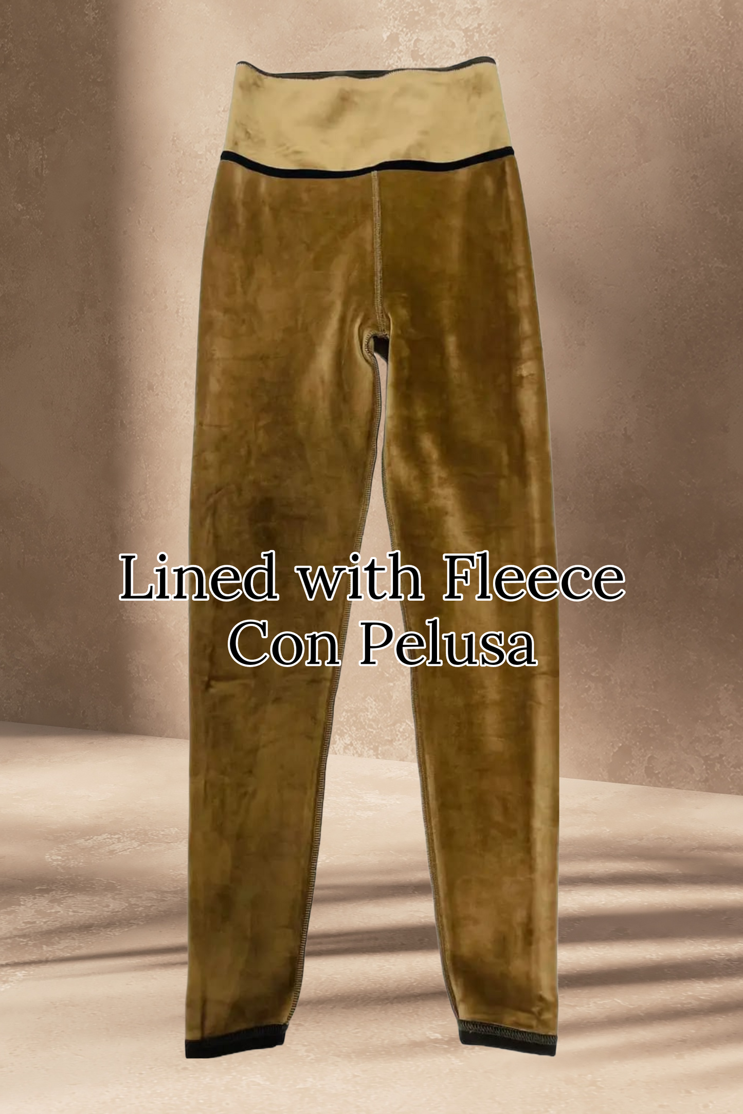 Shiny Fleeced Legging With Pockets