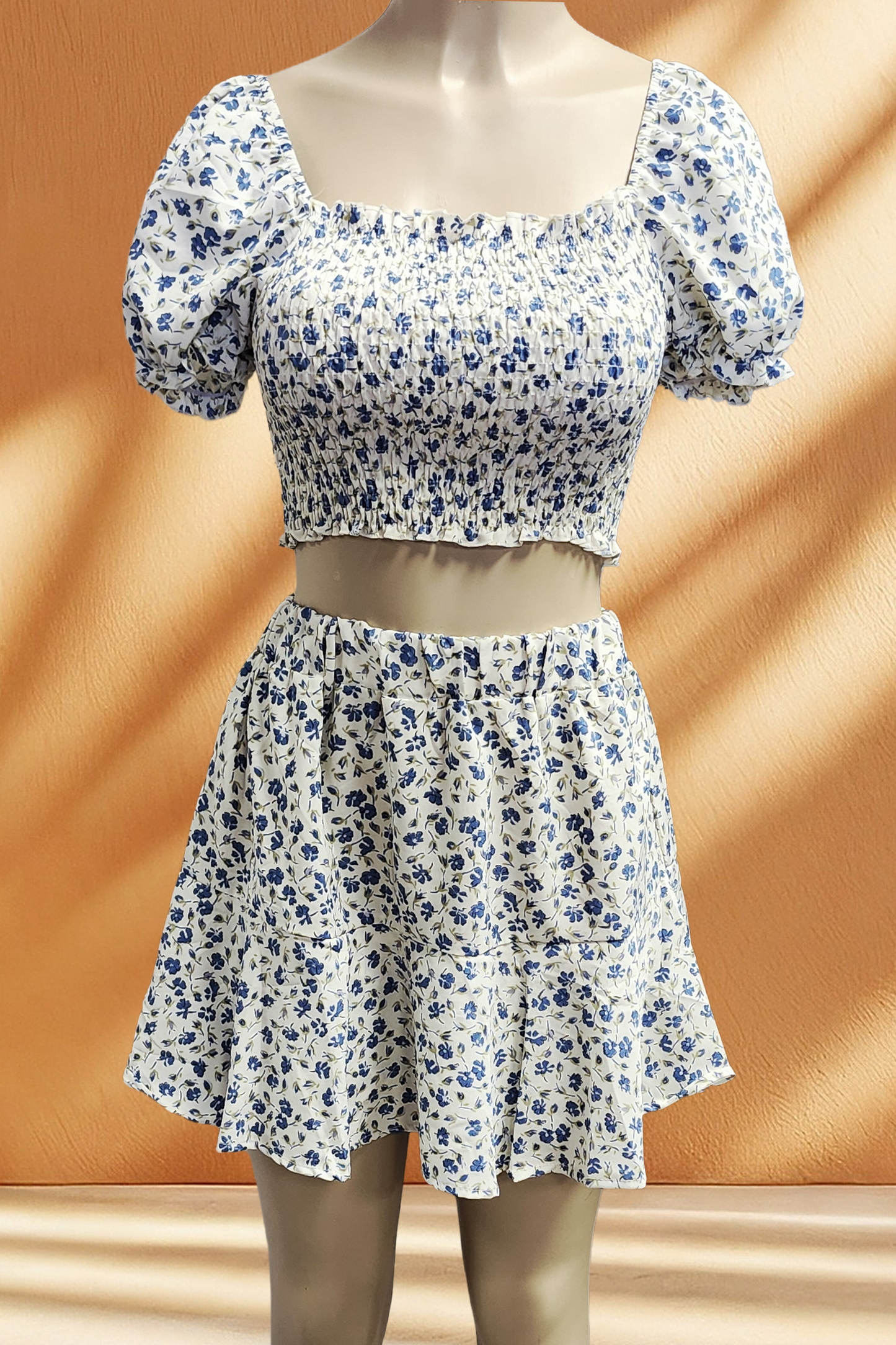 Floral Ruffle Skirt 2 Piece Set