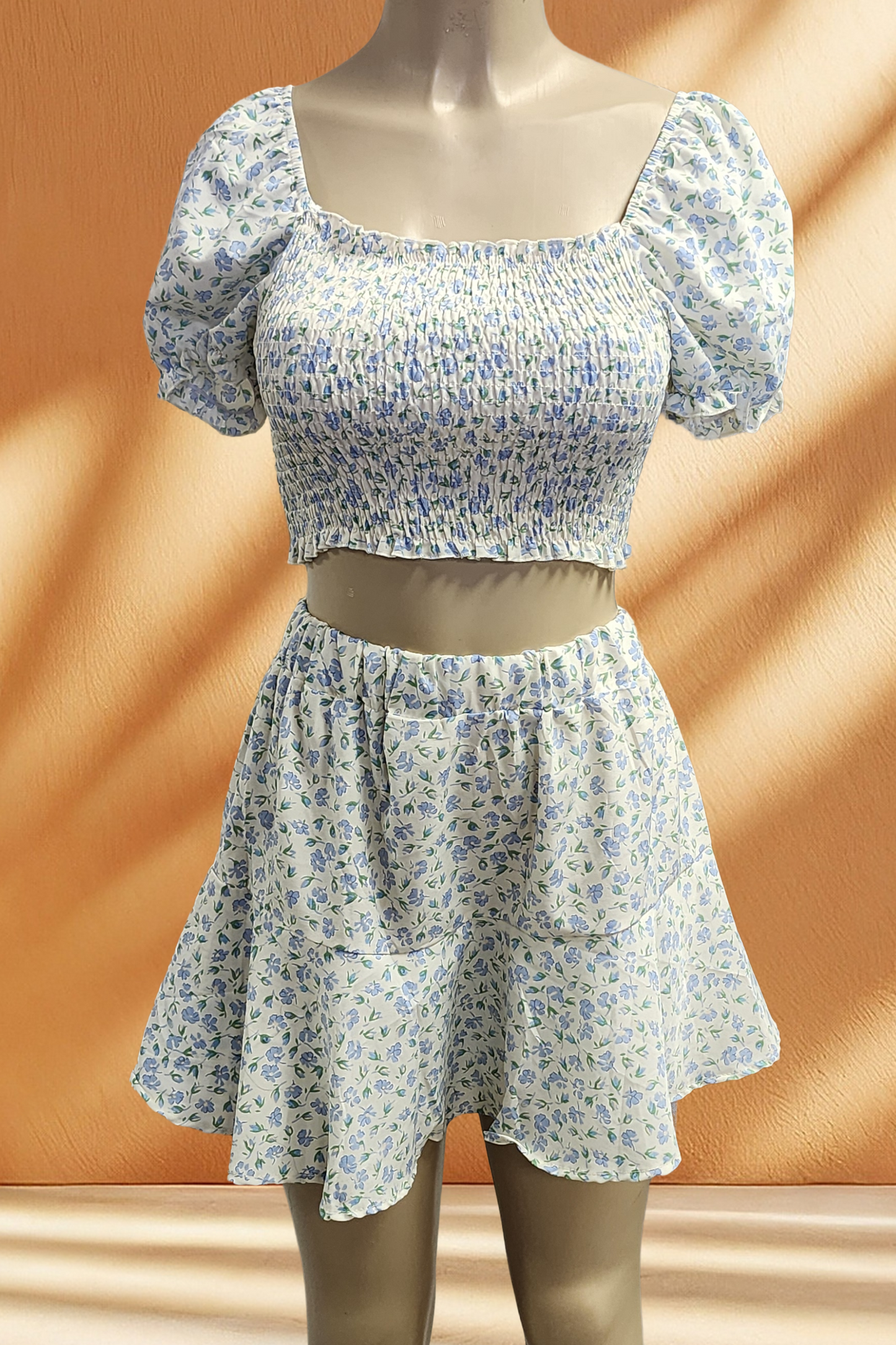 Floral Ruffle Skirt 2 Piece Set