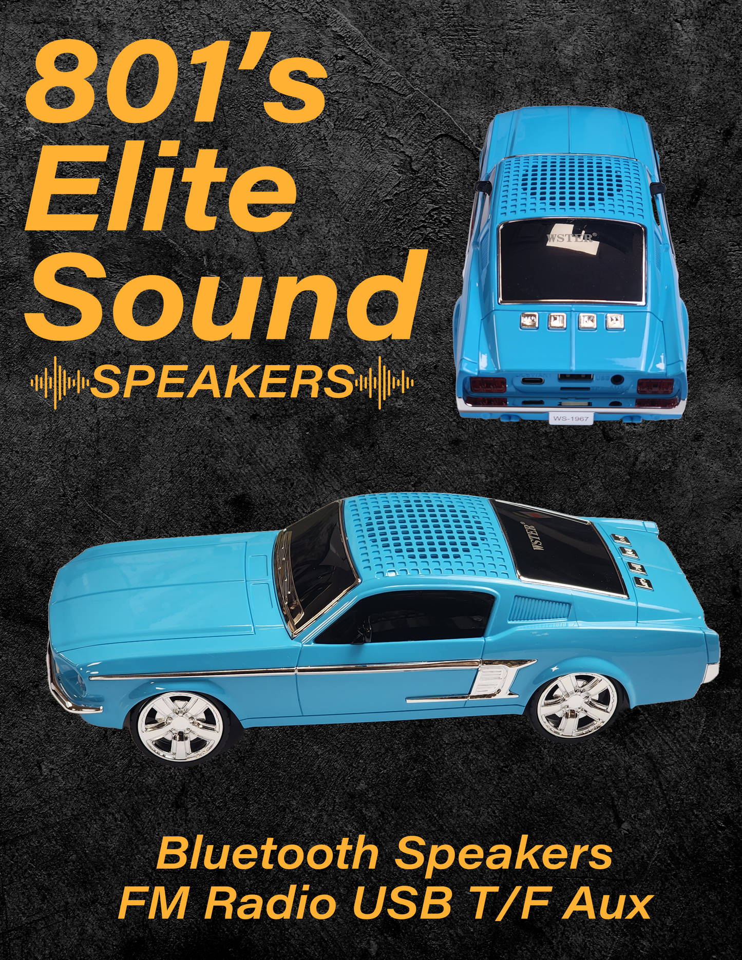 WS-1967 Mustang GT Classic Bluetooth Speaker