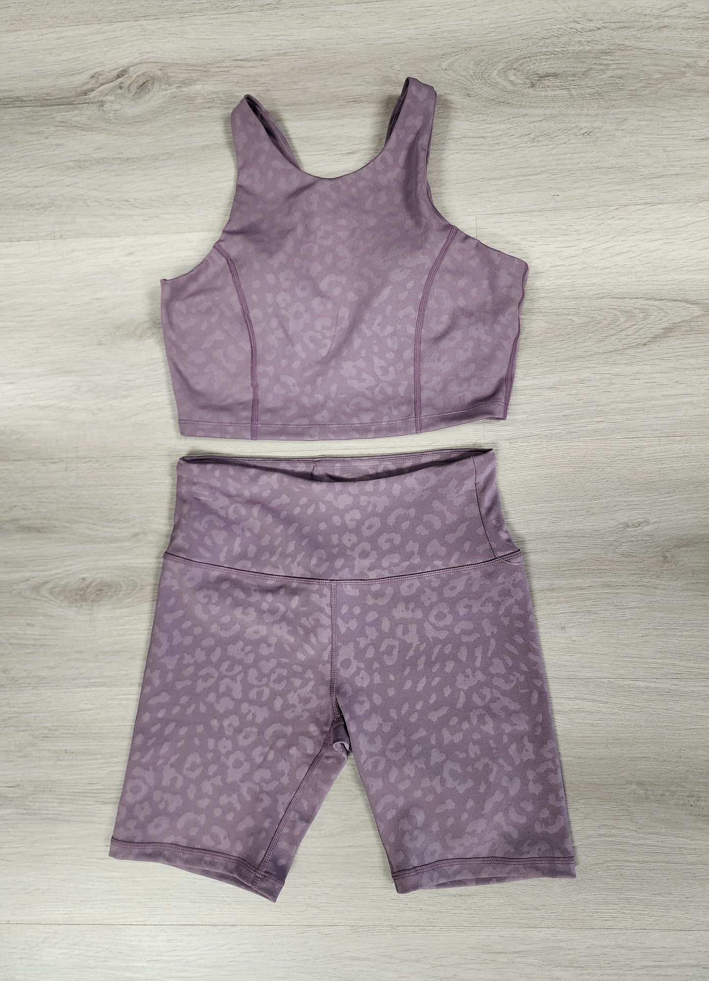 Leopard Print 2 Piece Active Wear Set