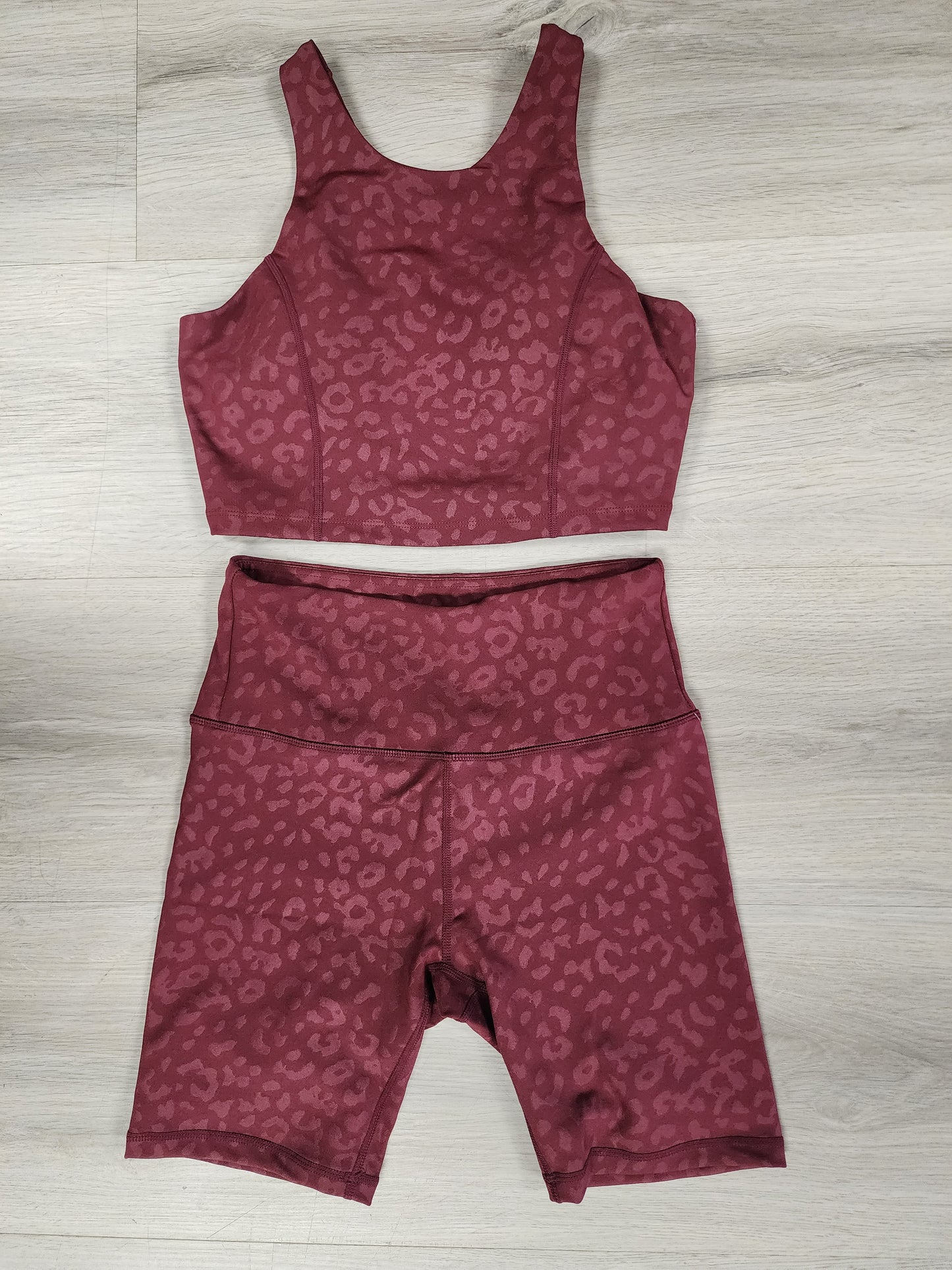 Leopard Print 2 Piece Active Wear Set