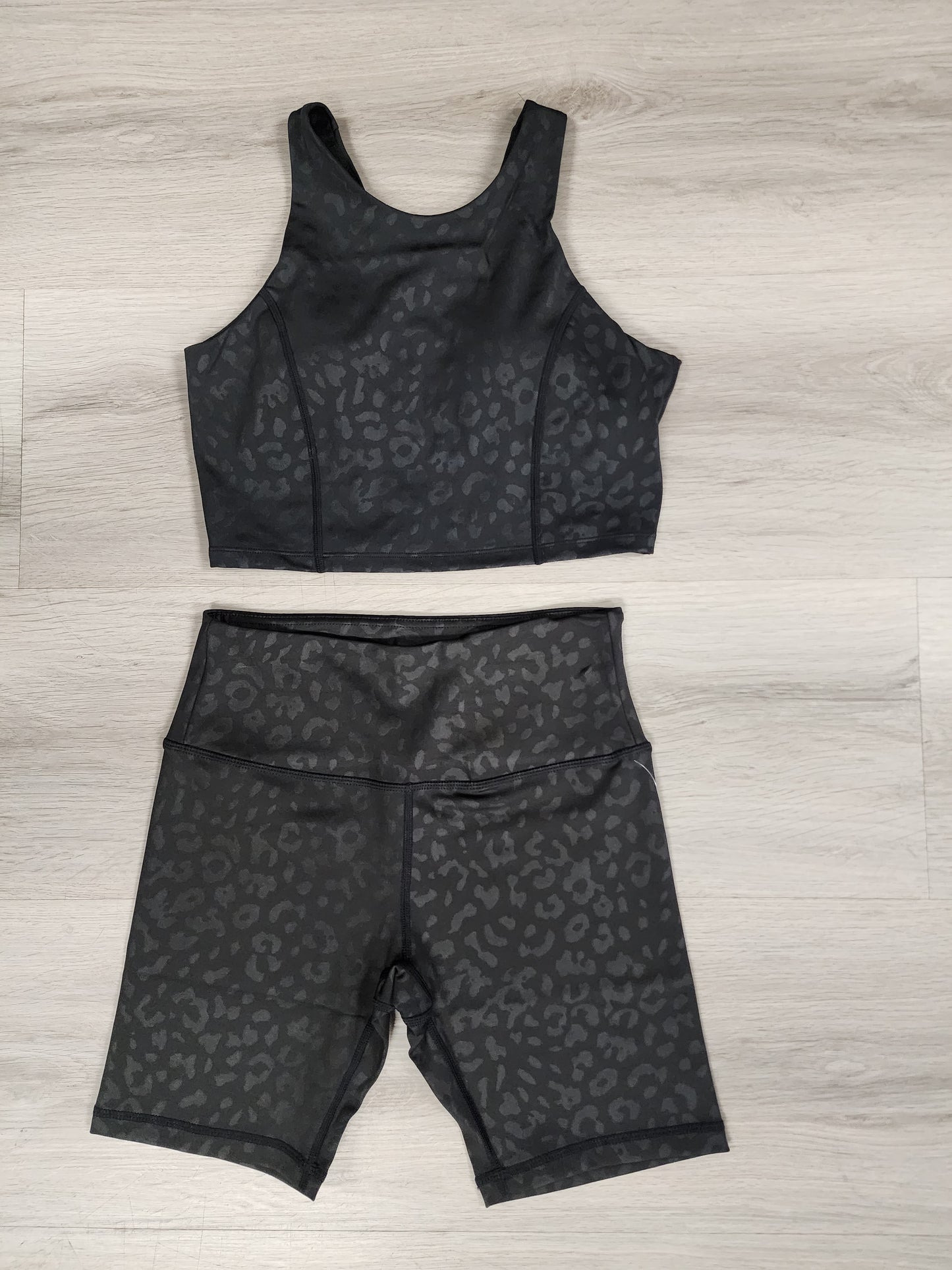 Leopard Print 2 Piece Active Wear Set