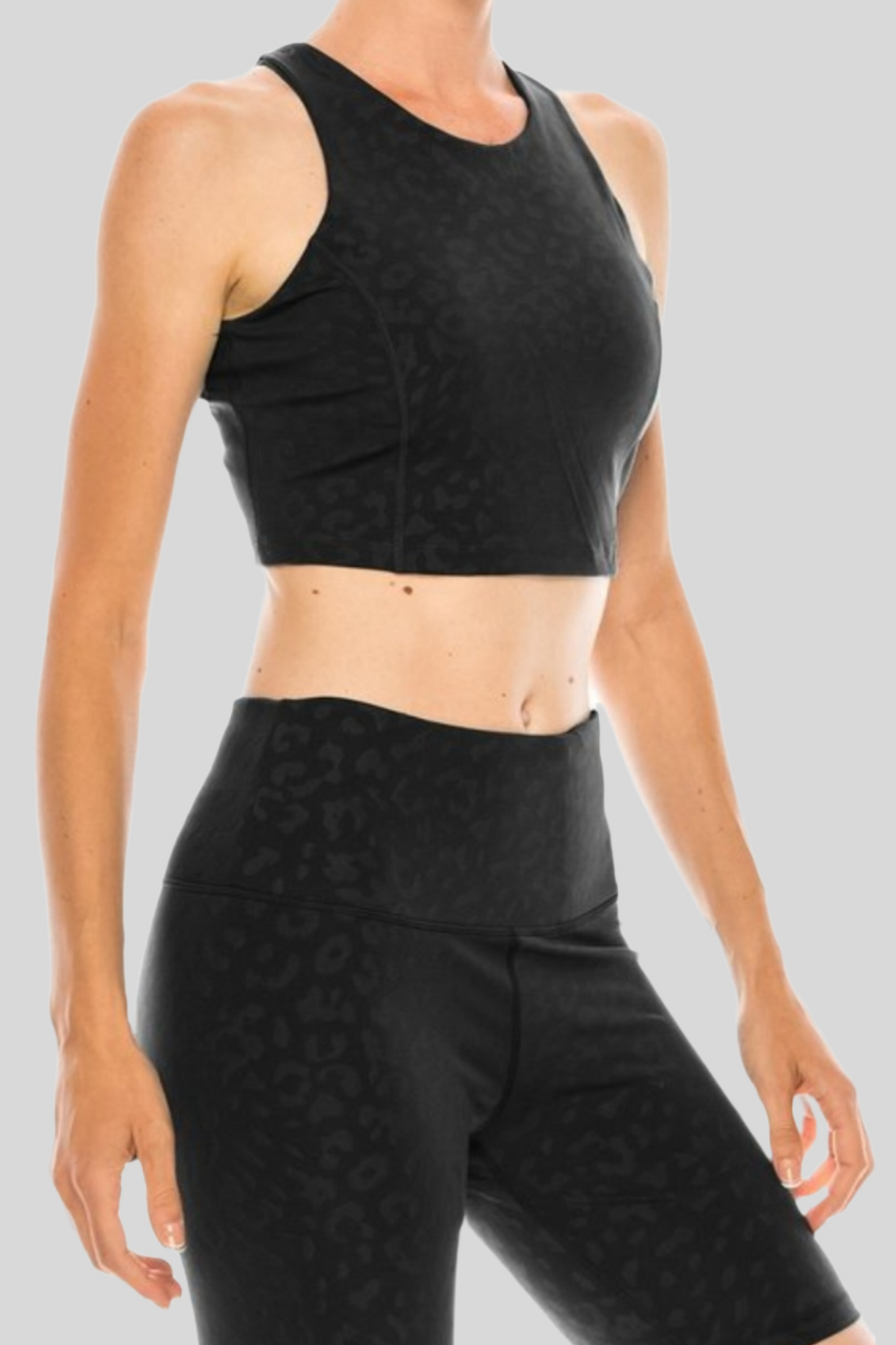Leopard Print 2 Piece Active Wear Set