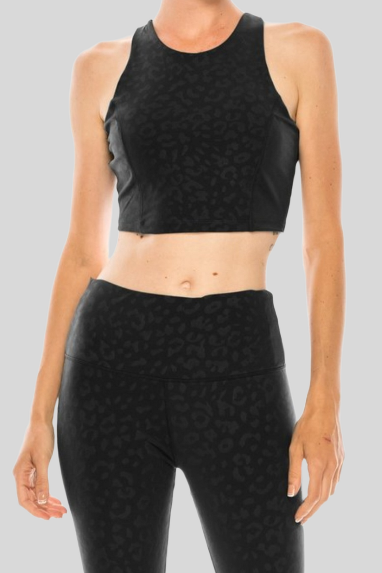 Leopard Print 2 Piece Active Wear Set