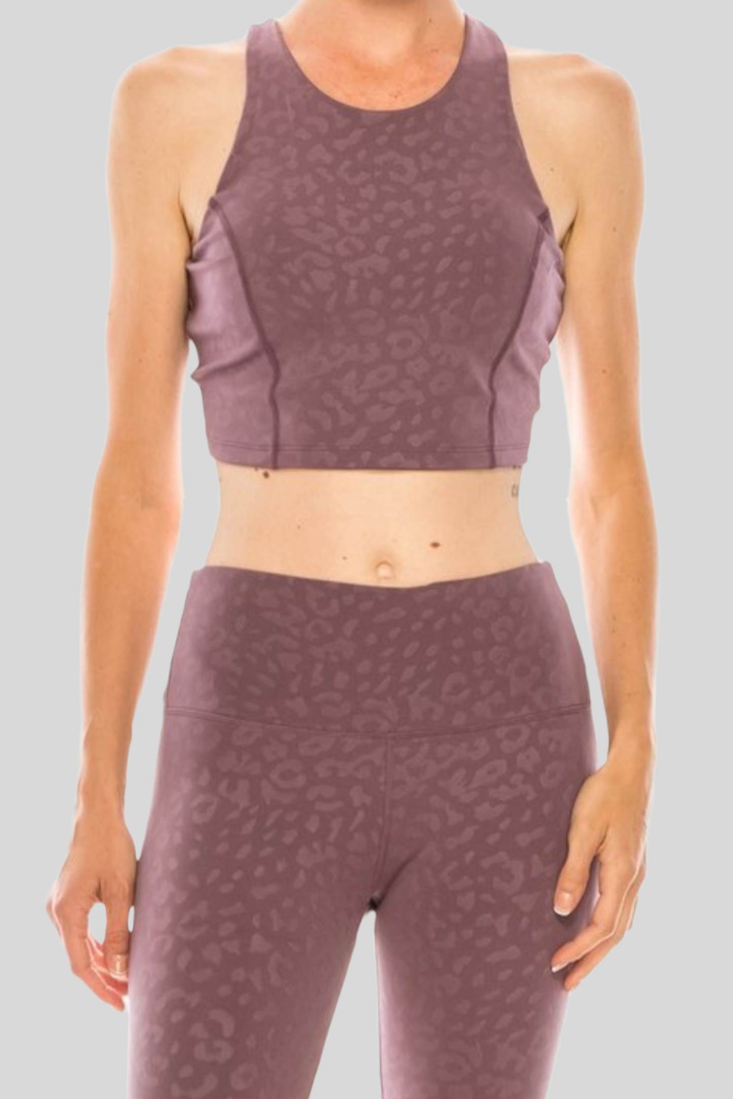 Leopard Print 2 Piece Active Wear Set