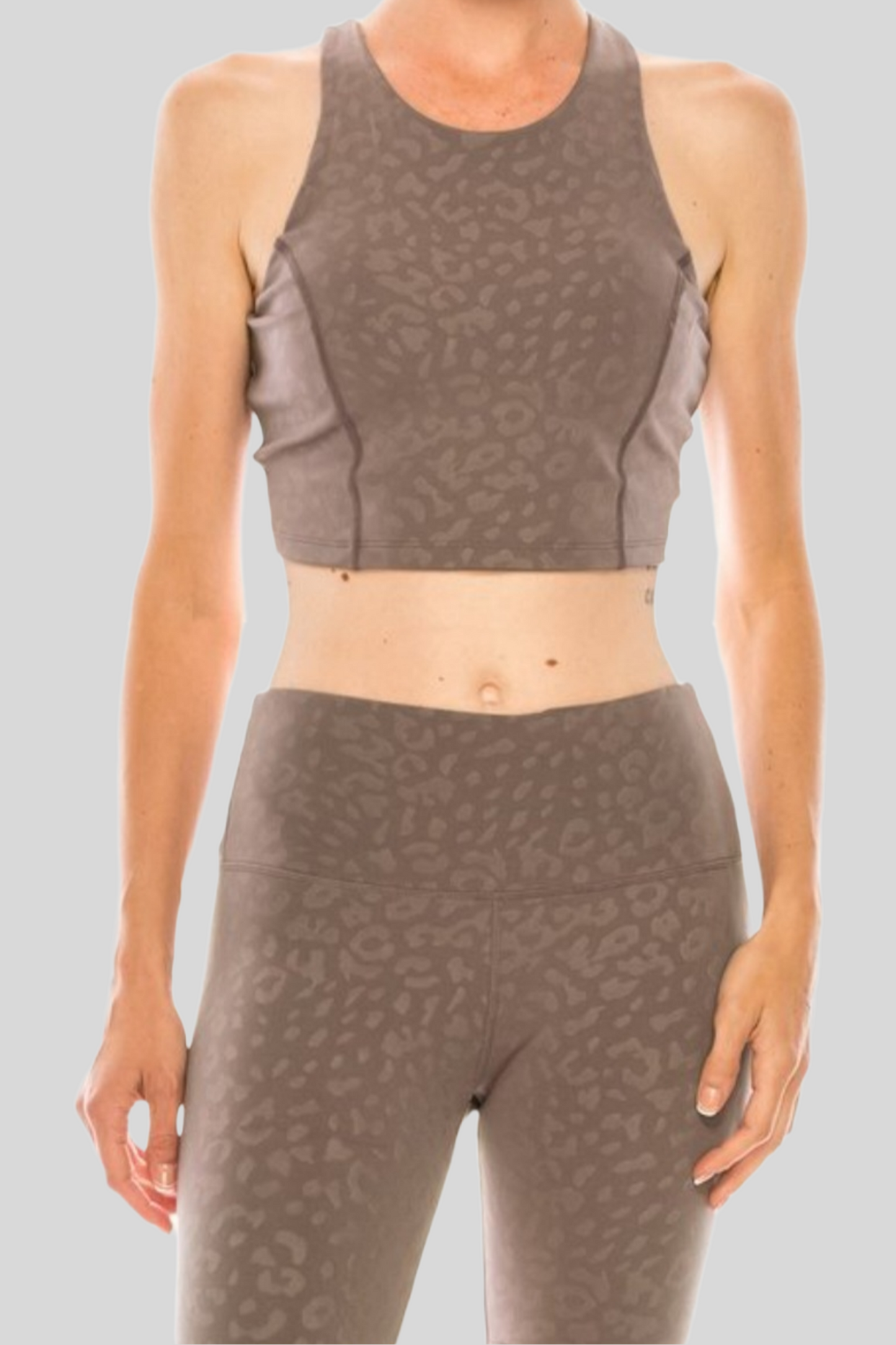 Leopard Print 2 Piece Active Wear Set