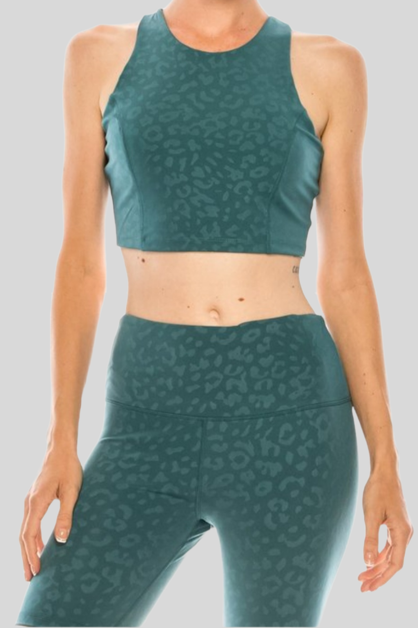Leopard Print 2 Piece Active Wear Set