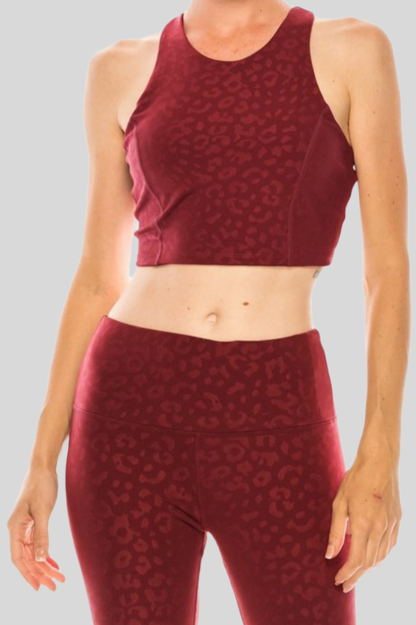 Leopard Print 2 Piece Active Wear Set