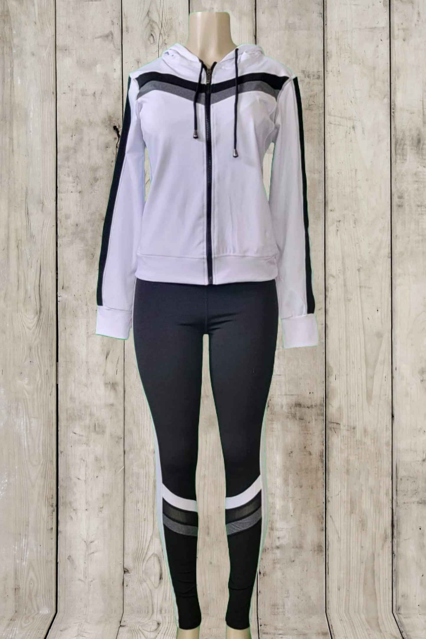 Striped Activewear 3 Piece Set