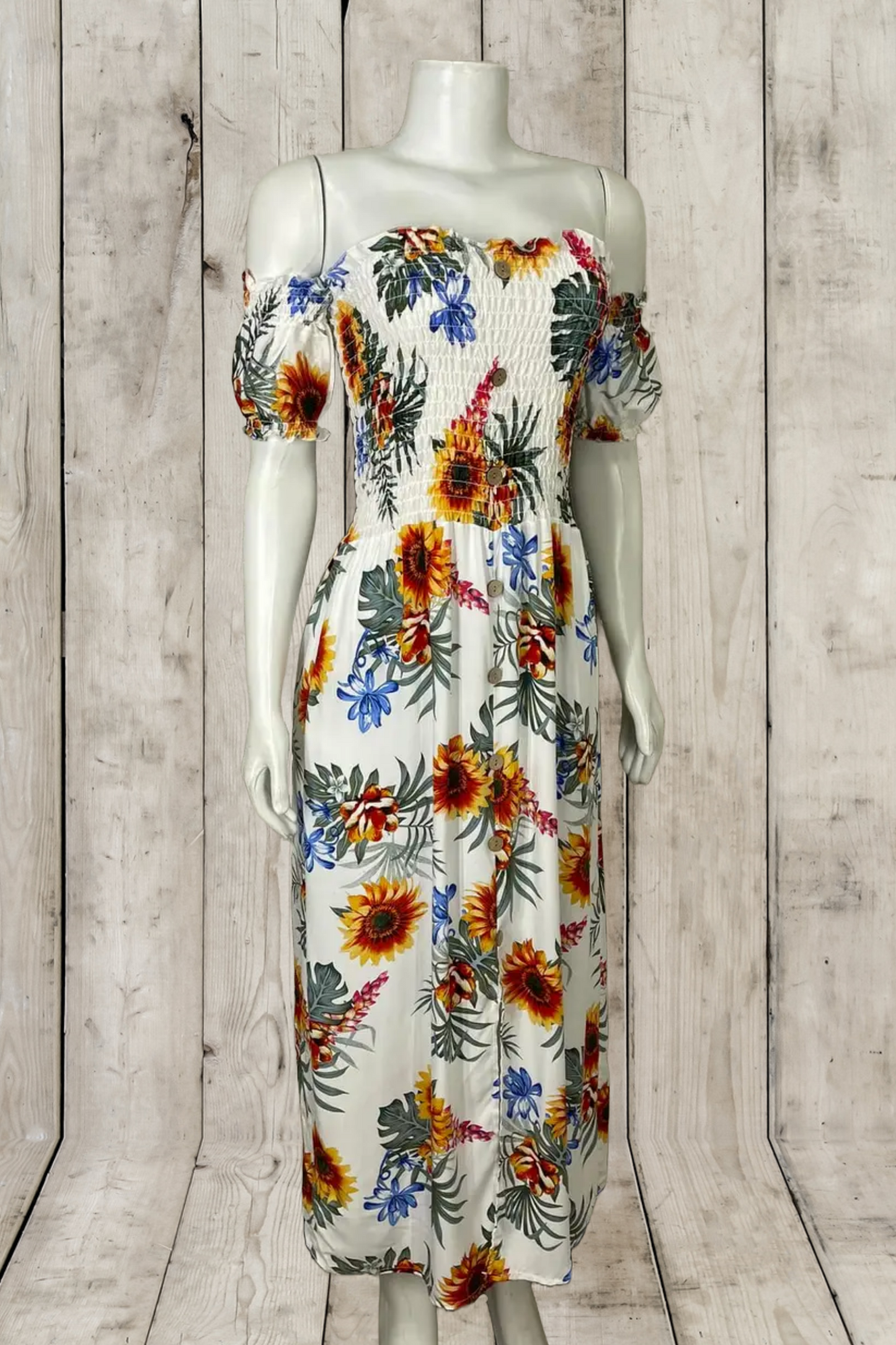 Off-the-Shoulder Floral Dress