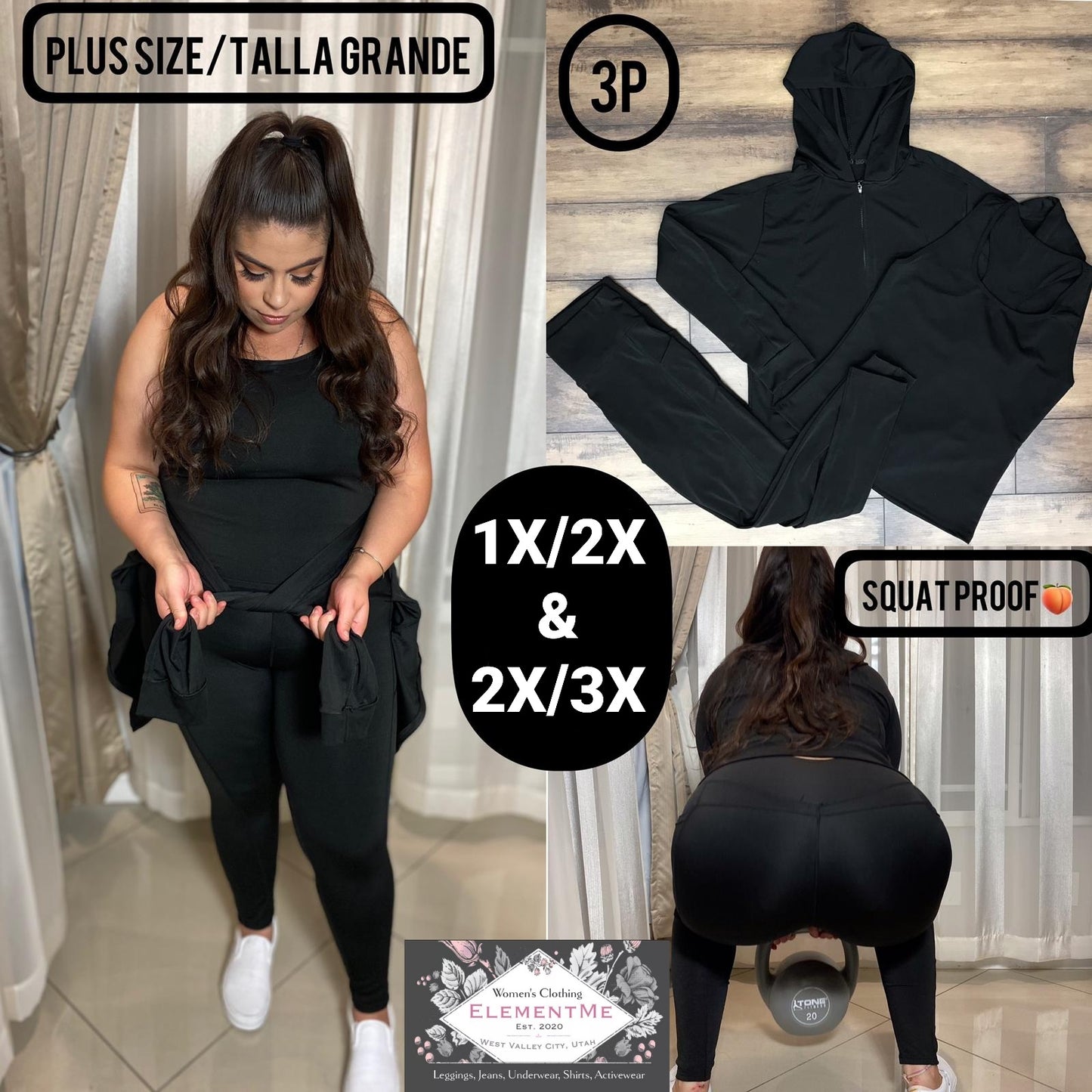 Plus Size Activewear 3 Piece set