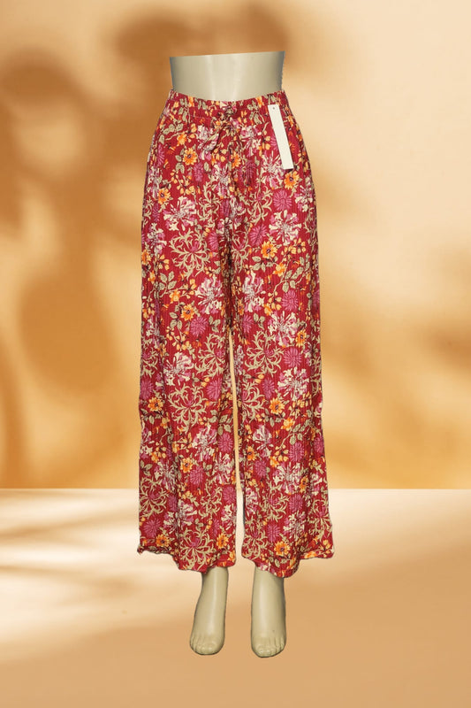 Floral Pleated Pants