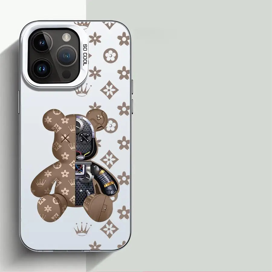 Fashion Cute R-Robert Bear Phone Case For iPhone