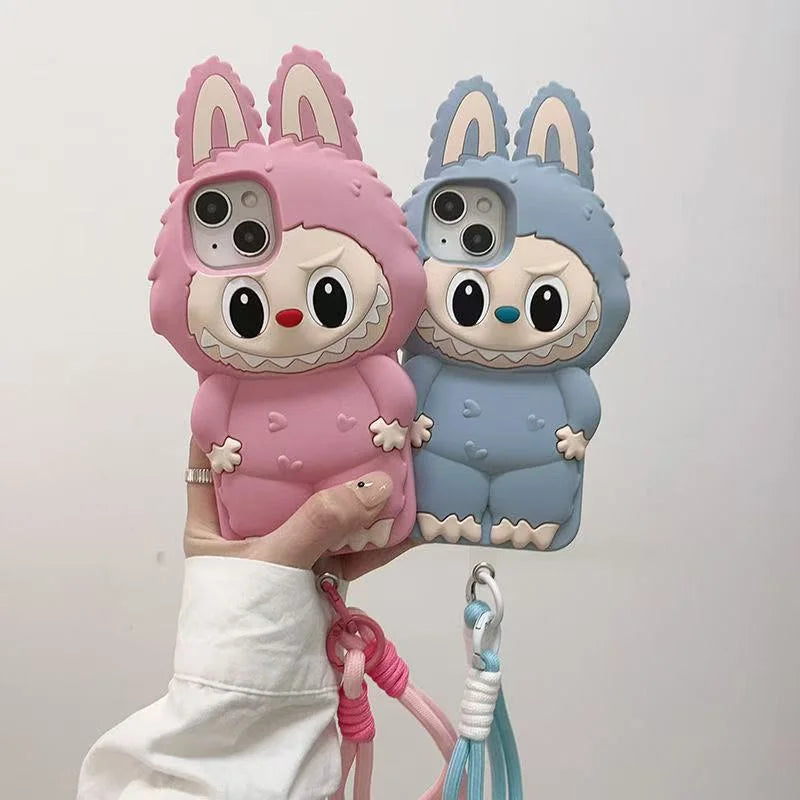 3D Cartoon Kawaii Monster Rabbit Soft Silicone Phone Case For iPhone