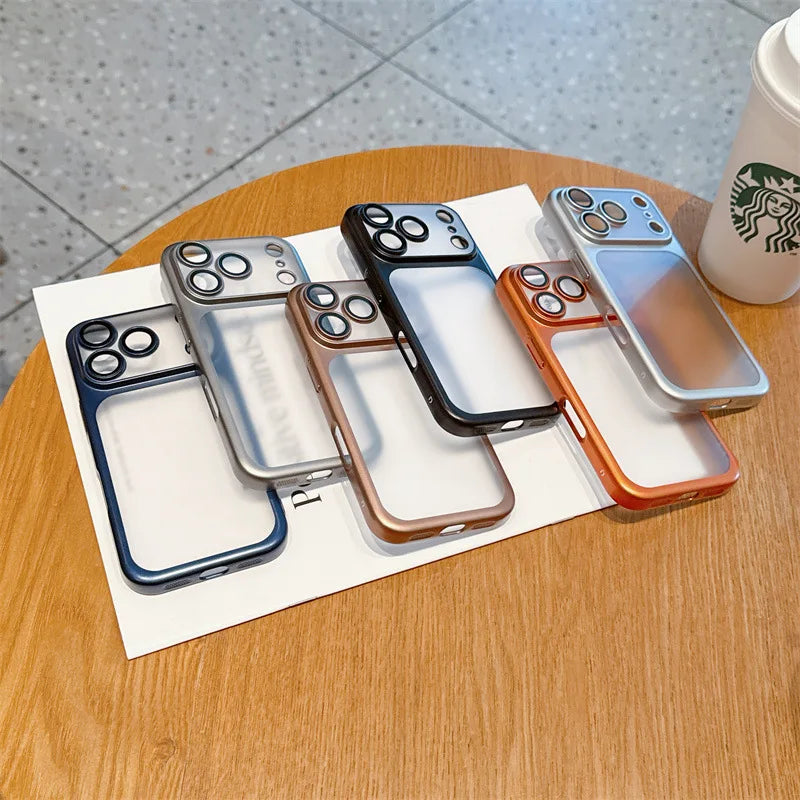 Luxury Solid Colors Frosted Translucent Phone Case For iPhone