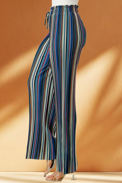Stripe Pleated Pants