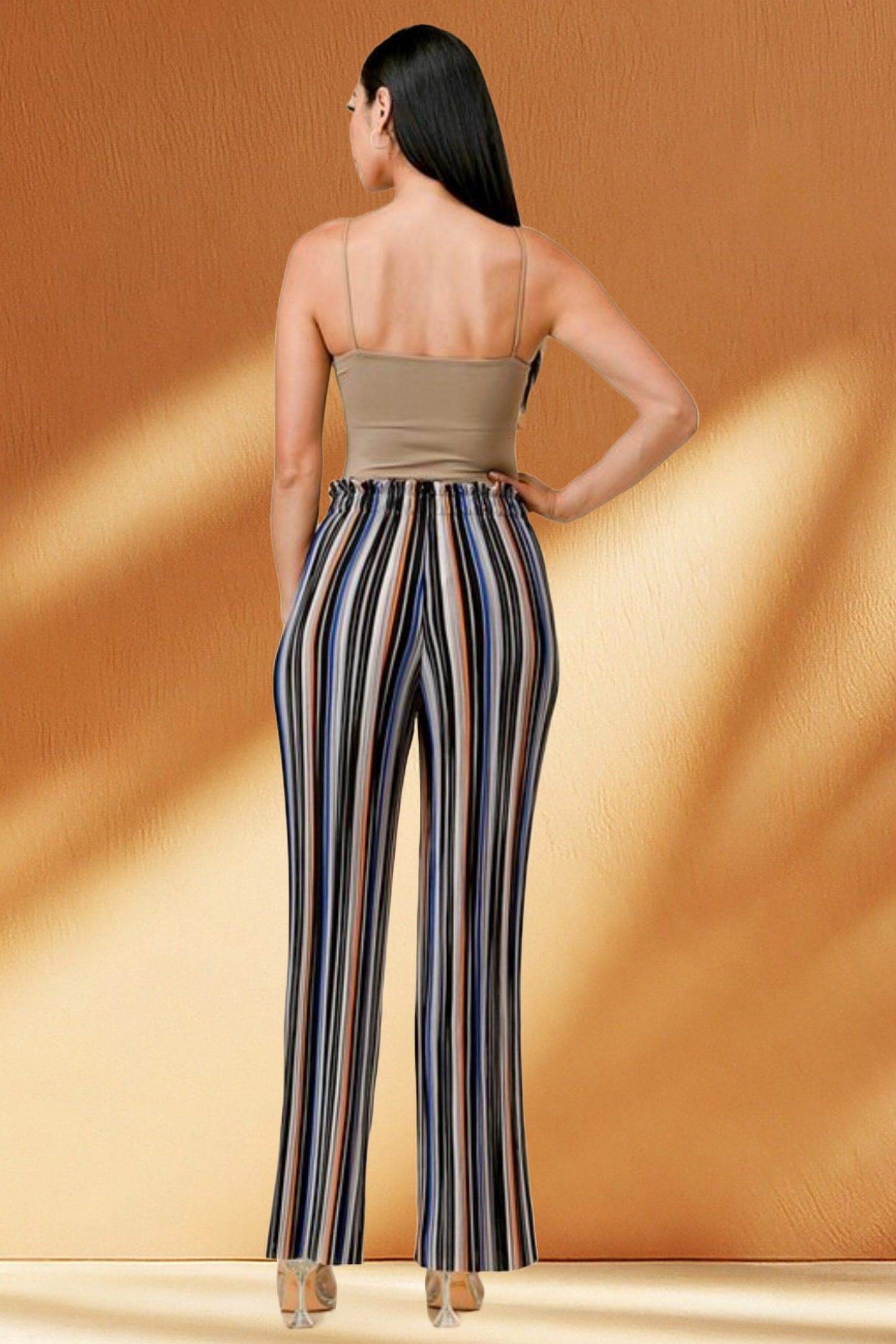 Stripe Pleated Pants