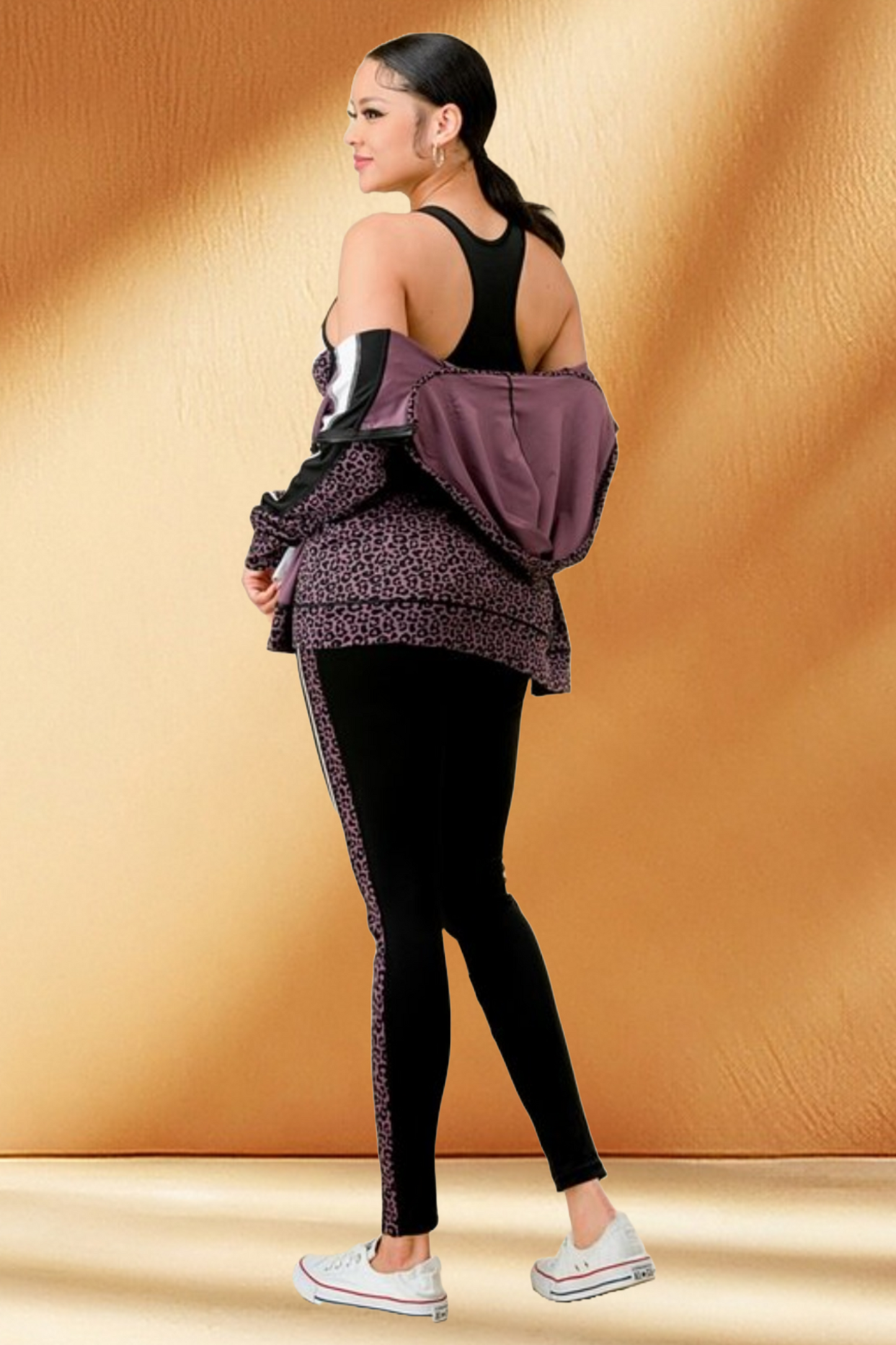 Animal Print Activewear 3 Piece Set