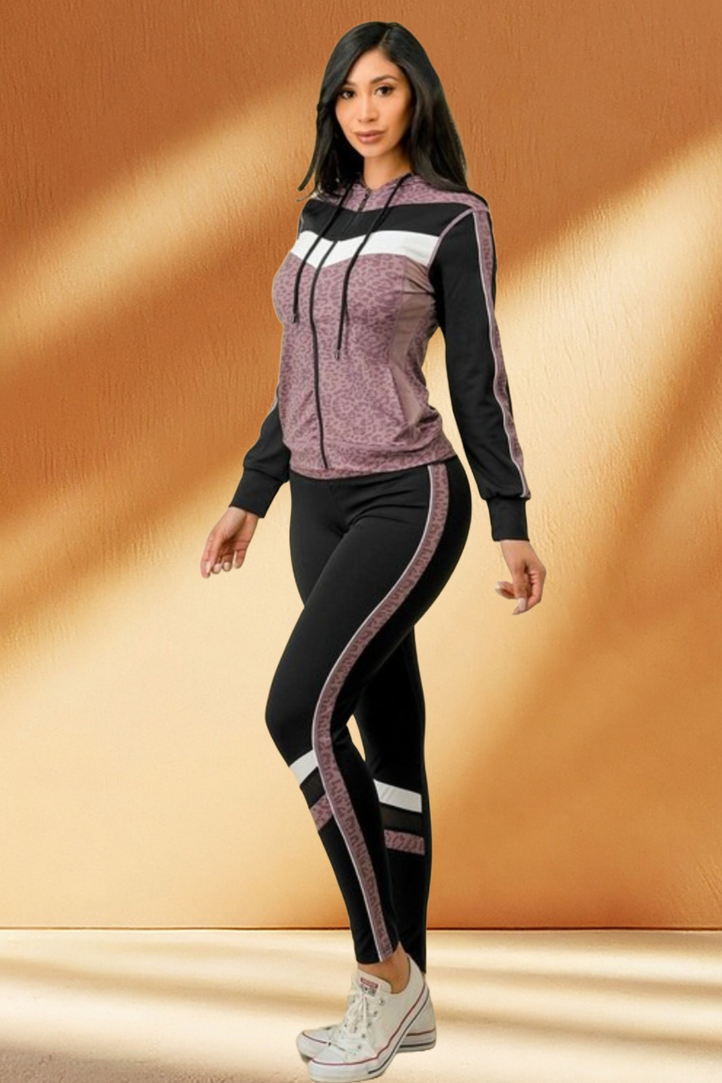 Striped Activewear 3 Piece Set