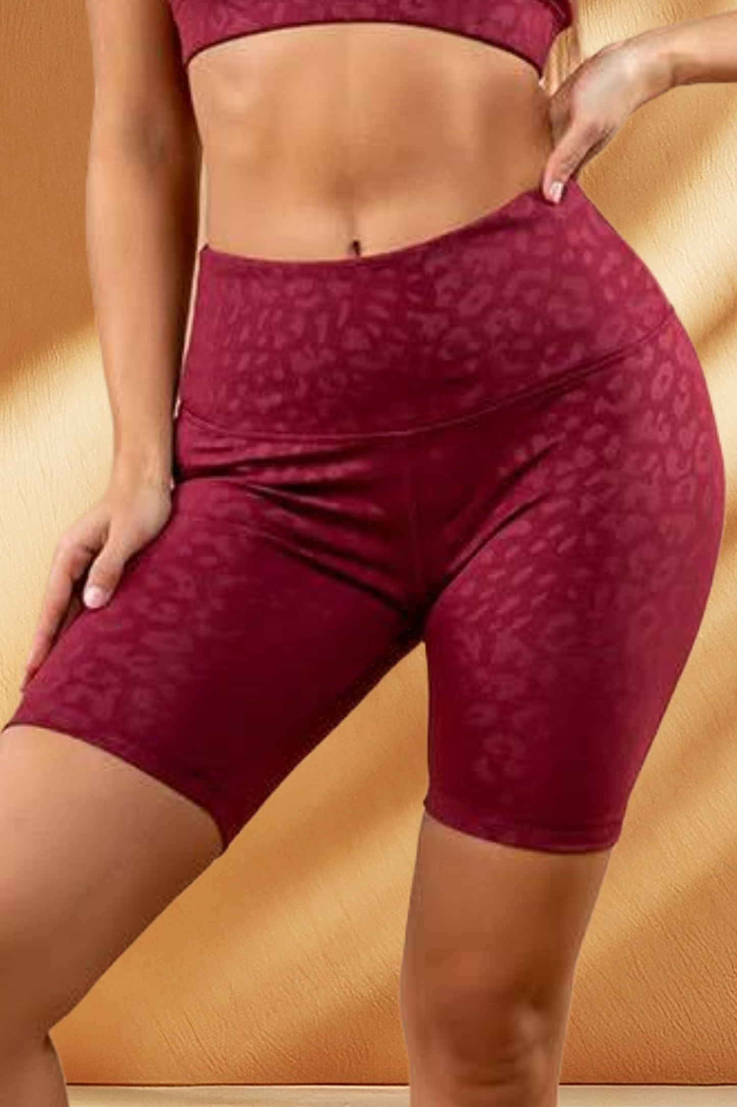 Women's Leopard Print Workout Shorts