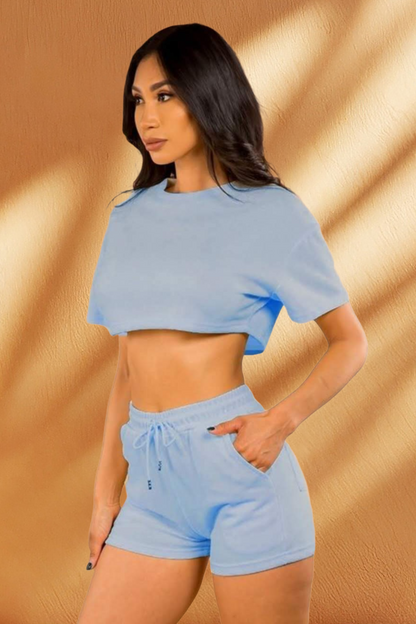 Ribbed 2 Piece Short Set