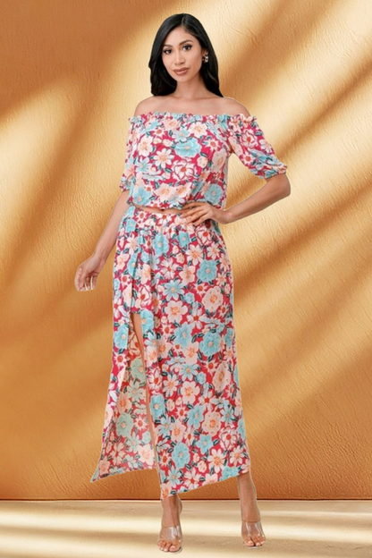 Floral Skirt 2 Piece Set