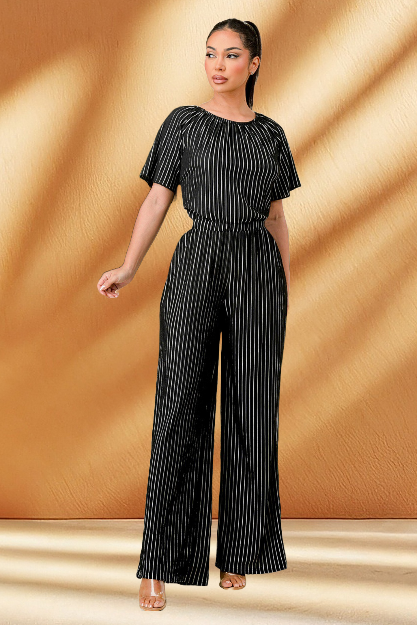 Women's Striped Jumpsuit