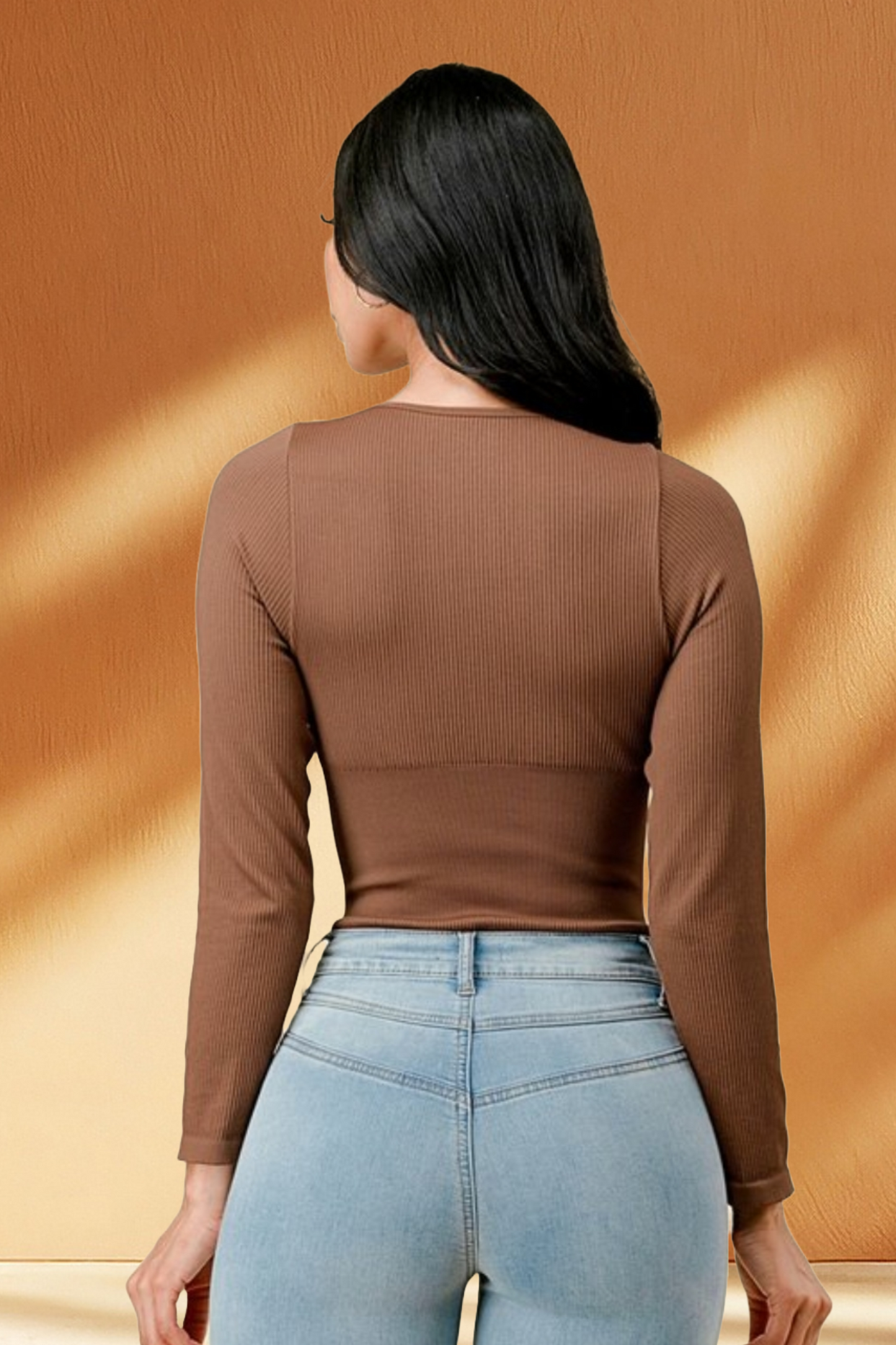 Long Sleeve Ribbed Bodysuit