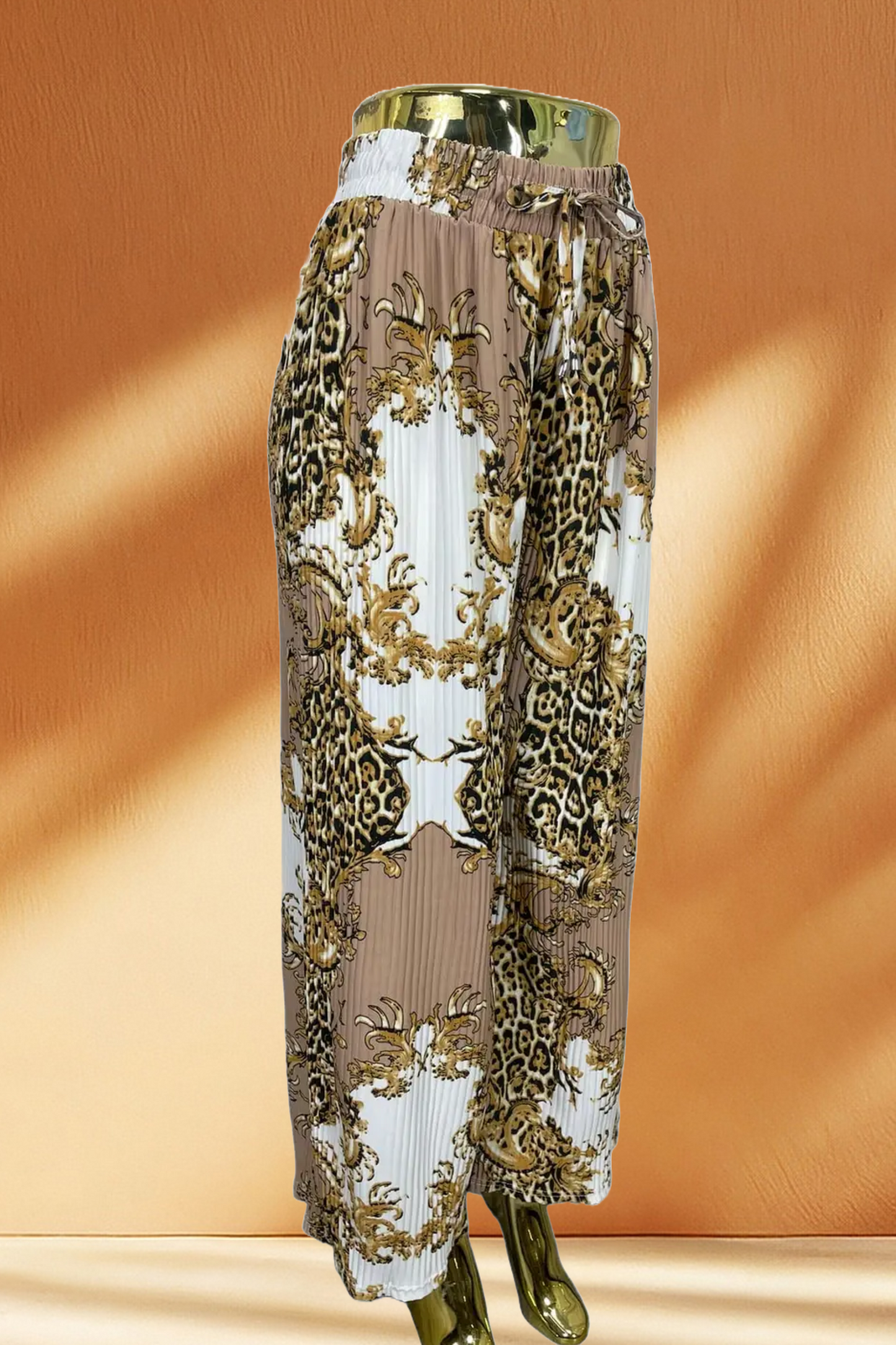 Aninal Print Pleated Pants