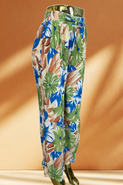 Floral Pleated Pants