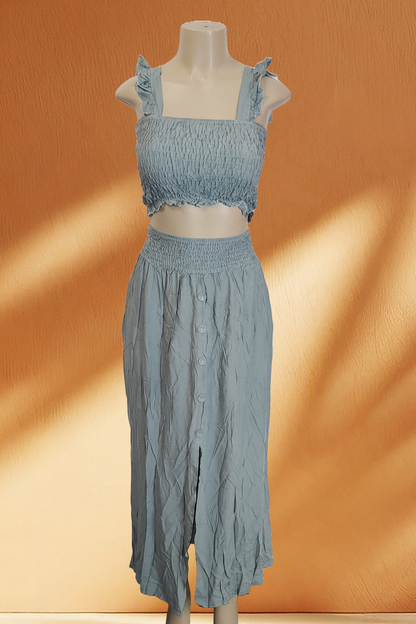 Ruffle Long Skirt Set