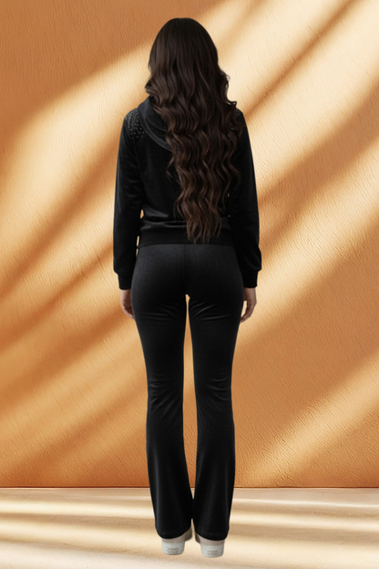 Rhinestones Velvet 2 Piece Set