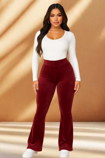 Women's Velour/Velvet Flare Pants