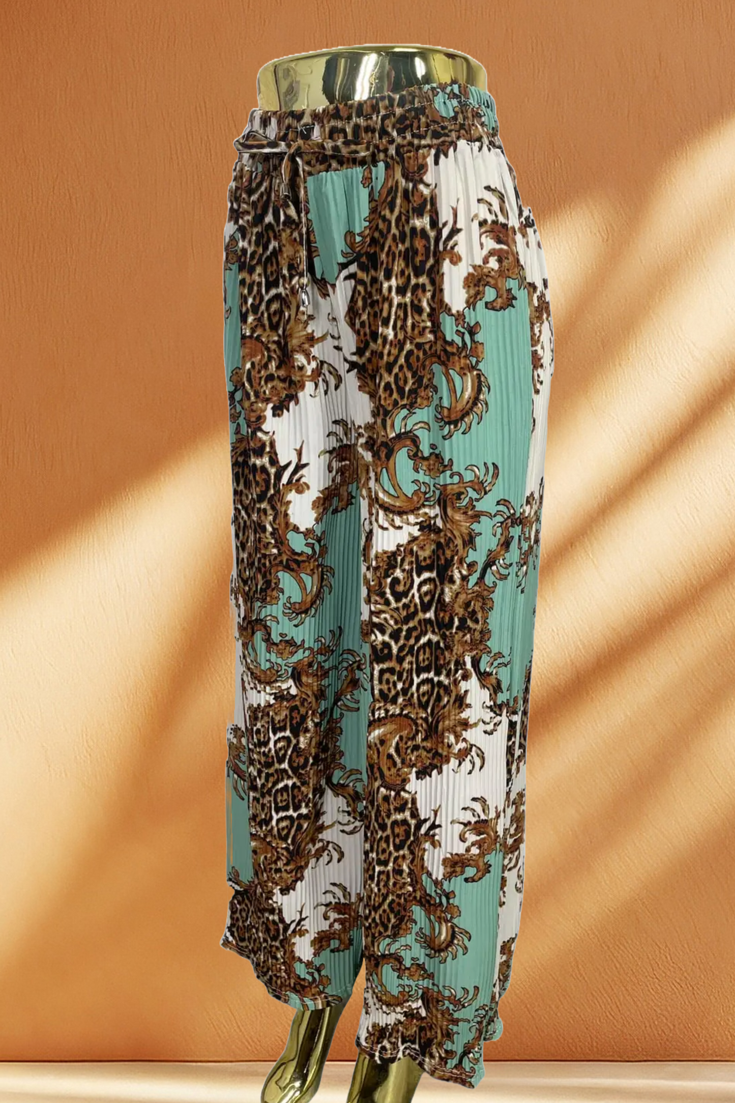 Aninal Print Pleated Pants