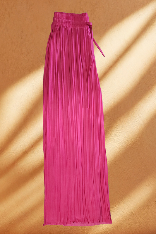 Women's Solid Pleated Pants