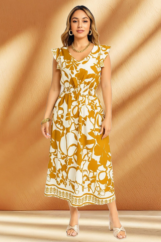 White Floral Long Dress