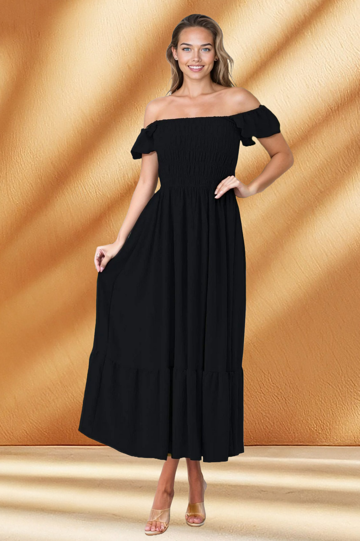 Women's Long Ruffle Dress