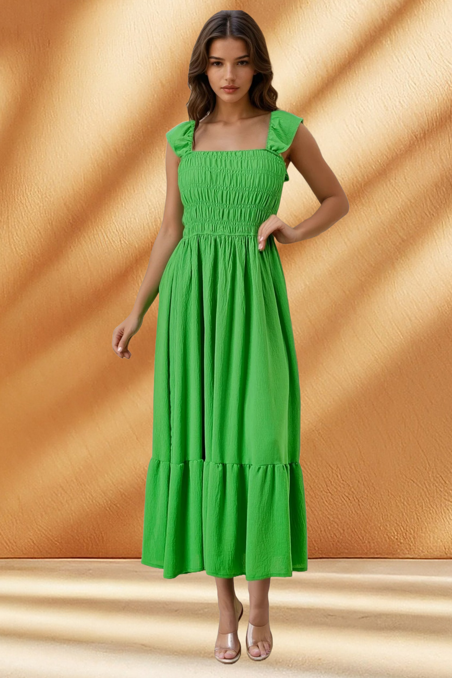 Women's Long Ruffle Dress