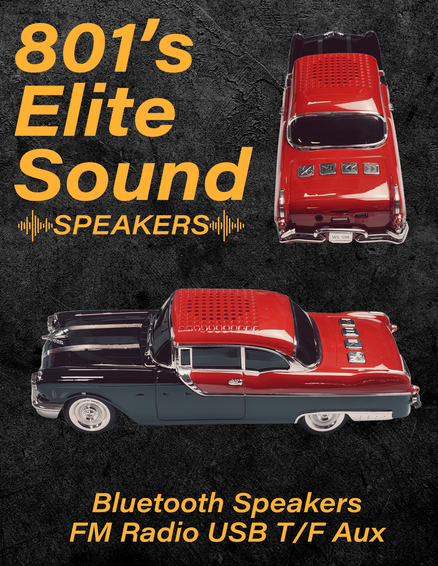 WS-598 Vintage Chevrolet Impala Bluetooth Speaker
