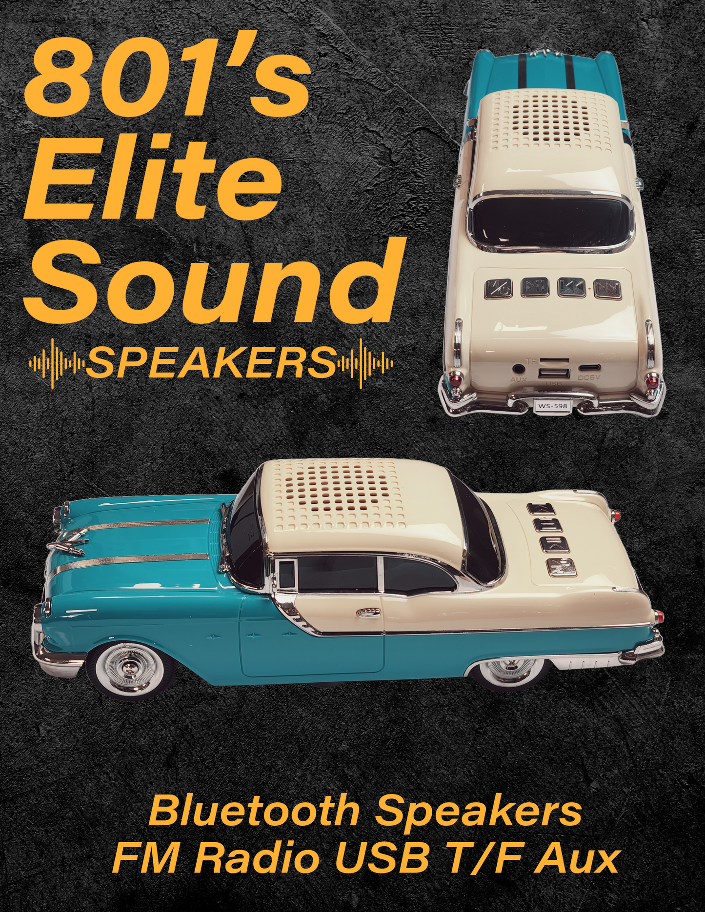 WS-598 Vintage Chevrolet Impala Bluetooth Speaker