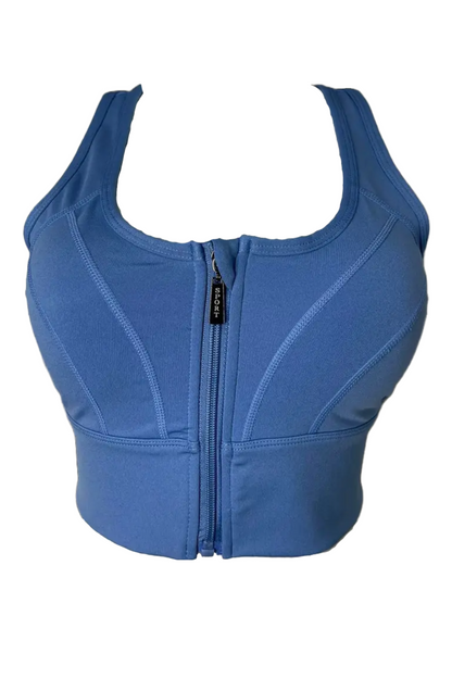 Zip-Up Sport Bra