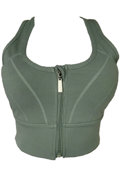 Zip-Up Sport Bra